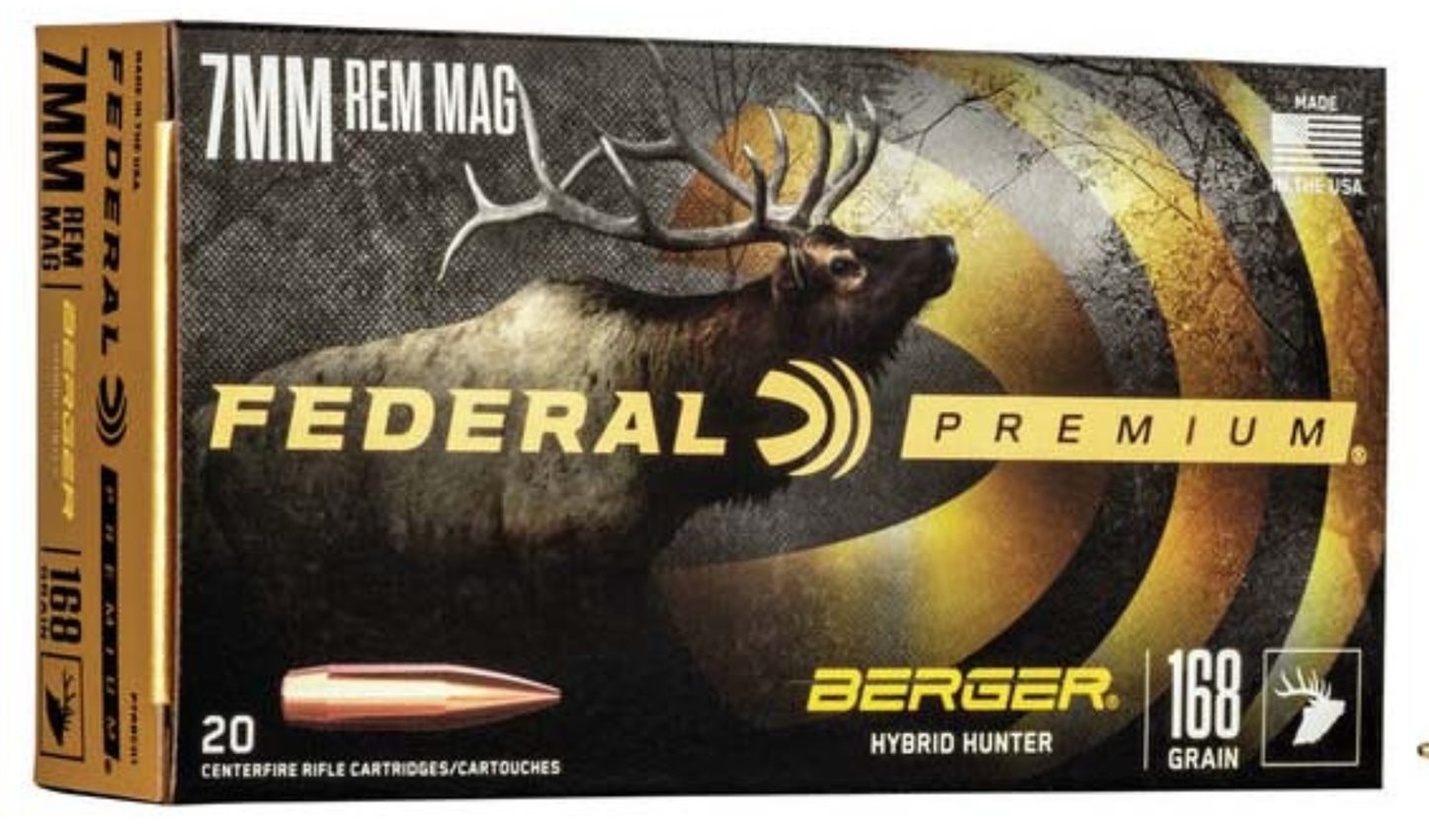 Federal 7mmRM 168gr Berger